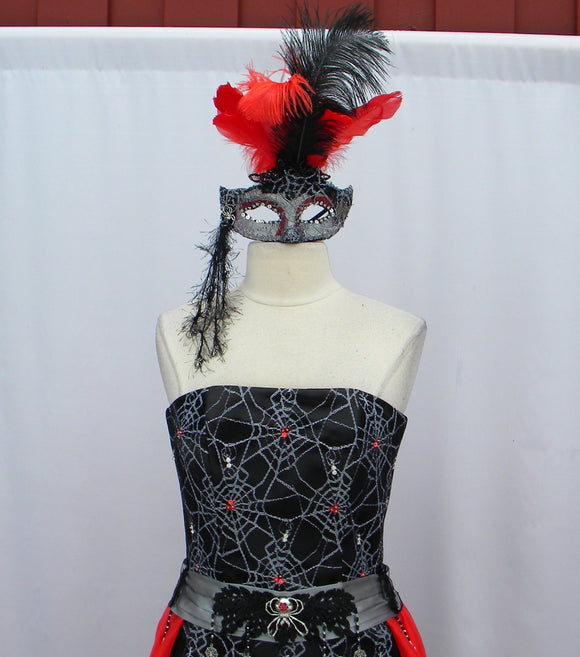 Beaded Gothic Spider Masquerade Gown