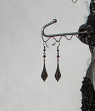 Earrings Included With Dainty Dangles In Burgundy And Gunmetal