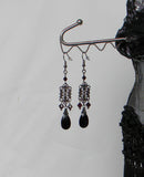 Earrings Included With Sophisticated Black Shapes Fancy Necklace 