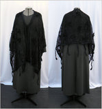 Old Witch Woman Dress With Shawl in Salamander Lace