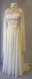 Ivory and Gold Masquerade Wedding Gown With Accessories 