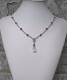 amethyst rose beads necklace