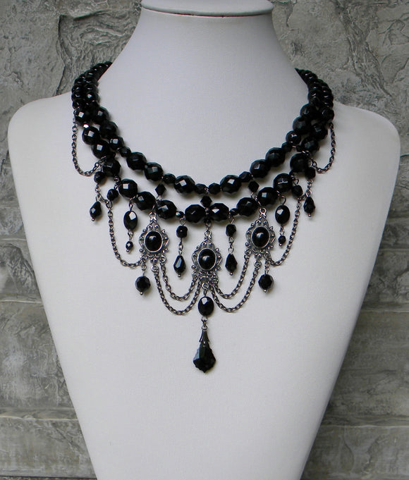 Victorian Beaded Choker Necklace