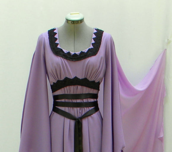 Lily Munster Dress In Matte Lilac