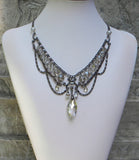 Silver Shade Victorian Swags Necklace