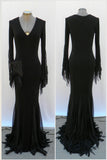 Tishy Witch Slinky And Meshy Dress Front And Back Views