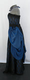 Black And Blueberry Masquerade Gown With Mask
