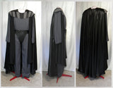 Black Flare Caped Space Villain Costume Outfit
