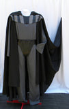 Men's Black Flare Caped Space Villain Costume