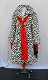 Faux Fur Cosplay Coat With Shawl And Gloves