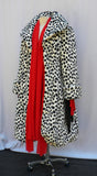 Women's Spotted Fur Coat With Shawl And Gloves