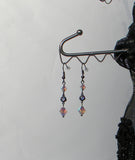 Earrings Included With Dainty Dangles In Gunmetal And Crystal Colors Necklace
