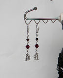 Earrings Included With Octagon Falls Necklace In Garnet And Silver