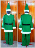 Green Elf Costume Front And Back Views