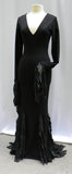 Morticia Addams Black Jersey Hangy Danglies Dress