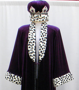 King Robe And Crown Set In Amethyst Purple