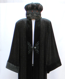 King Robe And Crown Set In Black Print