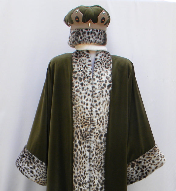 King Robe And Crown Set In Green
