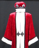King Robe And Crown Set In Red And White