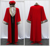 King Robe And Crown Costume Set In Red And Brown