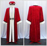 King Robe And Crown Costume Set In Red And White