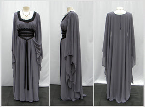 Lily Munster Dreary Dusty Lavender Dresses With Necklace