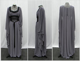 Lily Munster Dreary Dusty Lavender Dress With Necklace Size SMALL