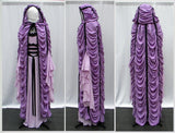 Women's Lily Munster Pink Dress With Purple Cape Set