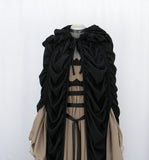 Lily Munster Taupe Dress With Black Cape Set