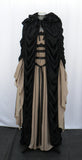 Lily Munster Taupe Dress With Black Casket Cape 
