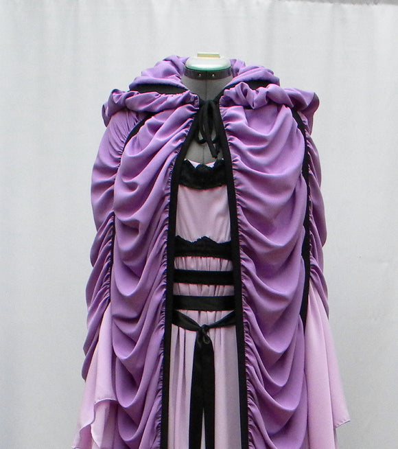 Lily Munster Pink Dress With Purple Cape Set