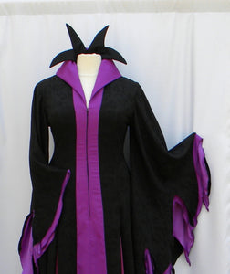Purple And Black Villain Fairy Witch Dress In Matte
