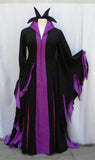 Purple And Black Villain Fairy Witch Cosplay Dress In Matte
