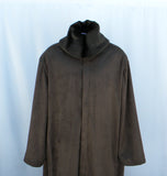 Men's Luxury Fur Collared Brown Coat