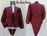 Masquerade Add-A-Date Men's Merlot Tails Jacket, Vest, Mask