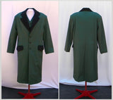 Muted Green Men's Trench Coat With Vest