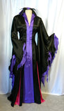 Purple And Black Villain Fairy Witch Women's Cosplay Dress In Light  Satin