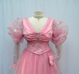 Rose Pink Beaded Fairy Princess Gown With Choker