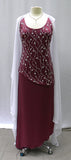 amethyst rose beaded dress and shawl