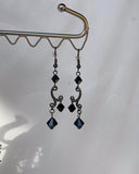 Earrings For Black And Gunmetal Dainty Victorian Swags Necklace Set