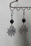 Earrings Included With Black And Silver Spider Gothic Bold Choker