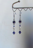 Earrings Included With Pearl And Rhinestone Menagerie Purple And White