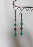 Earrings Included With Black Emerald And Gunmetal Shapes Necklace 