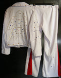 White Embellished Suit Jacket And Pants Back View
