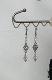 earrings crystals with silver