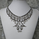 silver griffins and crystal necklace