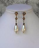 Drop Earrings Included With Bronze Griffins Pearls Jewelry Set