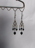 matte black chandelier earrings